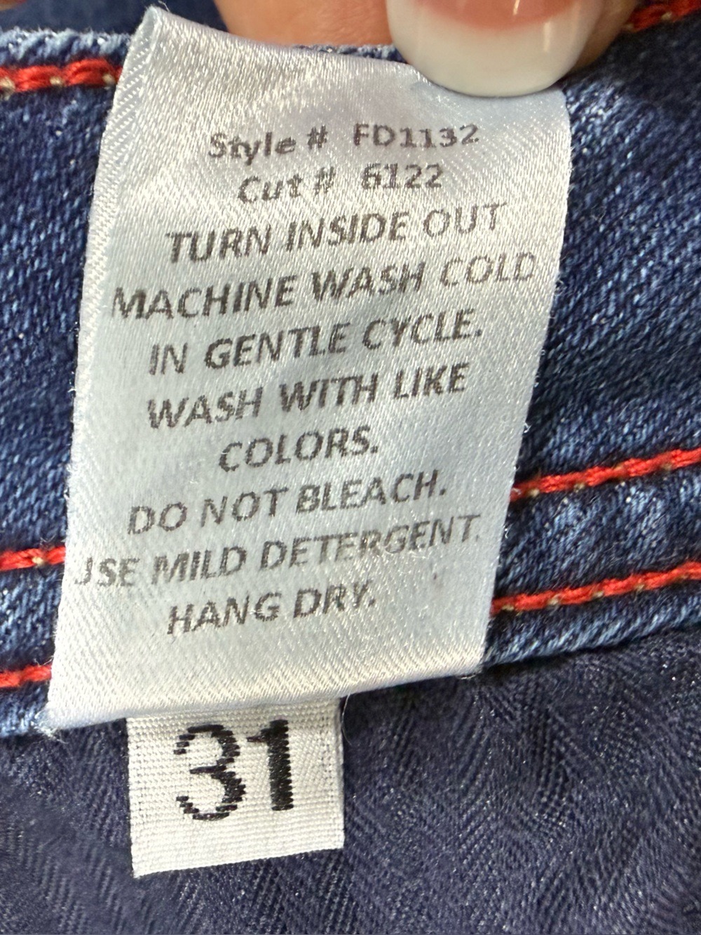 Fran Denim Iris Button Fly Skinny Jeans Women’s Size 31 Medium Wash Stretch - Picture 10 of 12